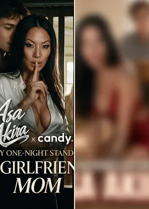Asa Akira in Candy AI Shorts: montage of 2 series posters