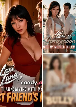 Lexi Luna in Candy AI Shorts: montage of 2 series posters
