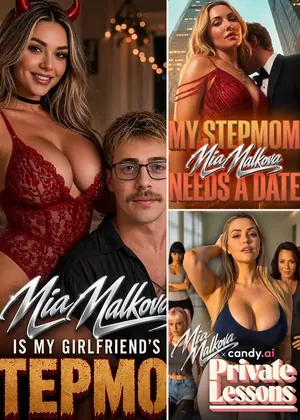 Mia Malkova in Candy AI Shorts: montage of 3 series posters