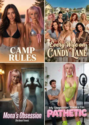 Mona Newman in Candy AI Shorts: montage of 6 series posters
